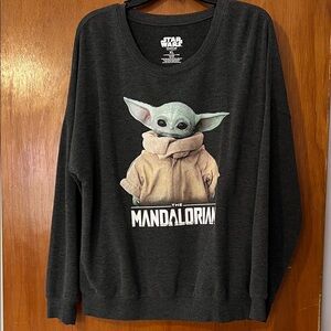 Star Wars The Mandalorian Black Crewneck Sweater